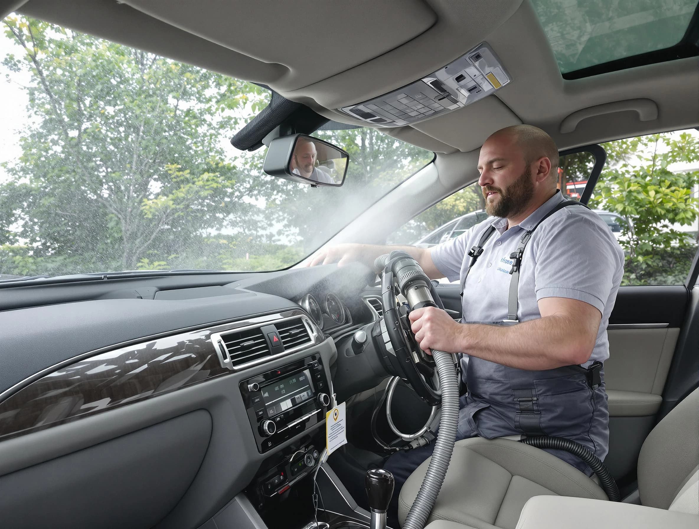 West Point Air Duct Cleaning specialist performing professional car duct cleaning in West Point