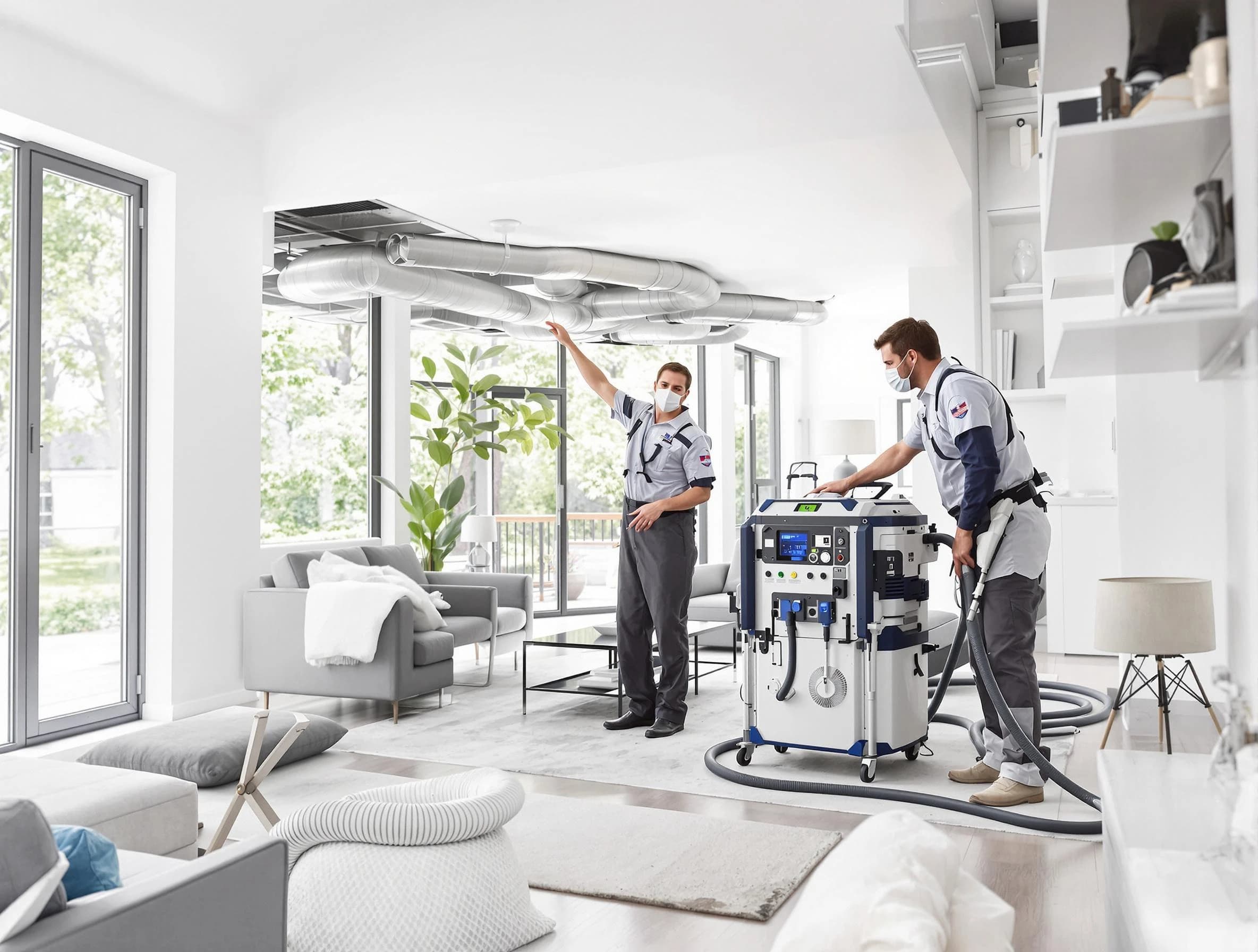 West Point Air Duct Cleaning professional conducting pure air duct cleaning with state-of-the-art equipment in West Point