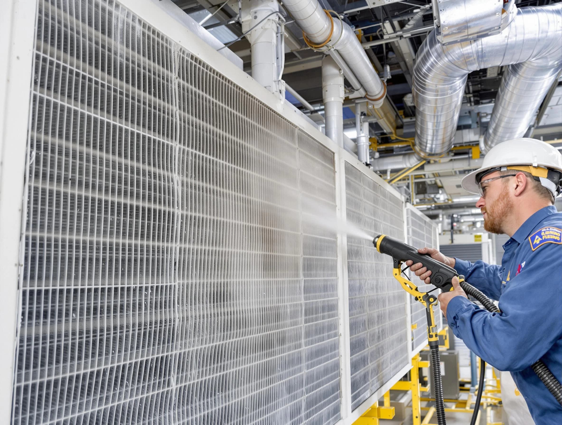 Professional commercial coil cleaning by West Point Air Duct Cleaning in West Point