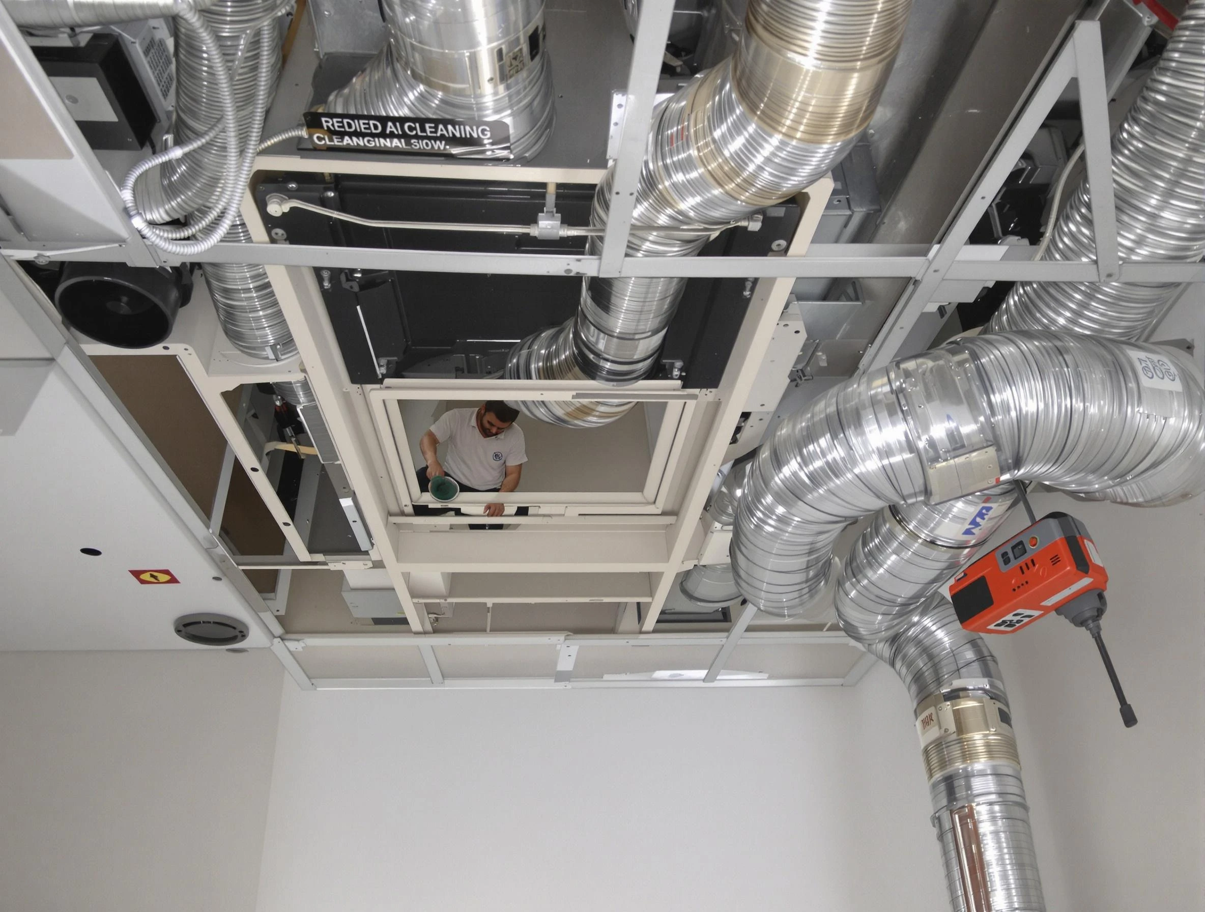 West Point Air Duct Cleaning technician performing detailed central duct system cleaning in West Point