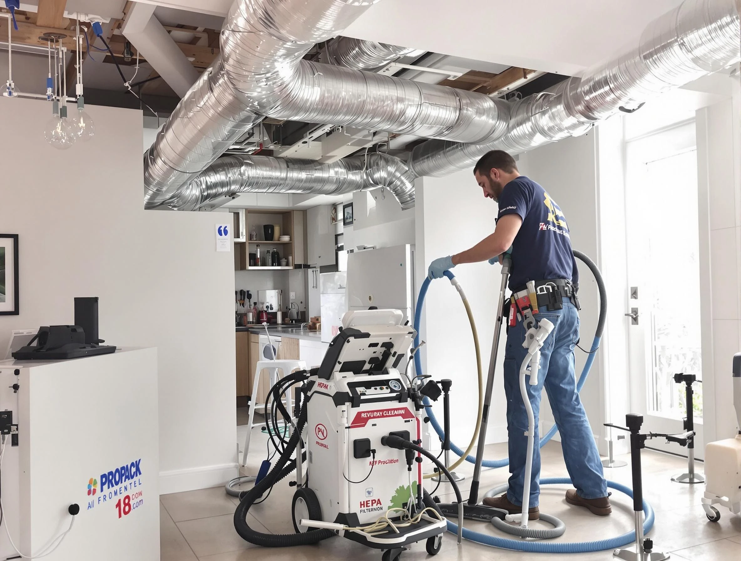 West Point Air Duct Cleaning technician performing advanced pure duct cleaning with specialized equipment in West Point
